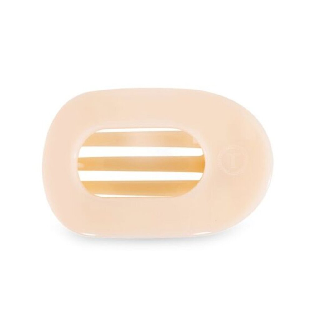 Teleties Almond Beige Flat Round Clip - Large NWT
